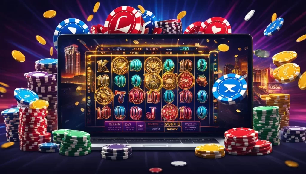 Sân bóng đá với quả bóng, biểu trưng cá cược bóng đá trực tuyến